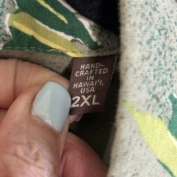 Kahala 1936 Avi Kiraty Print Collection Hawaiian  Linen Blend Shirt Size 2XL - Picture 10 of 11